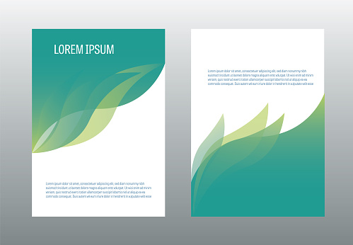 A4 brochure design template vector. Annual report page cover illustration.