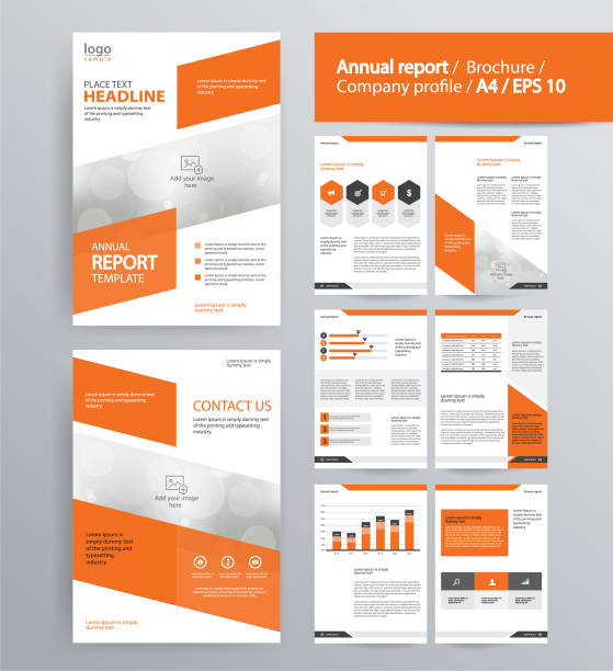 Brochure design Brochure design plan document stock illustrations
