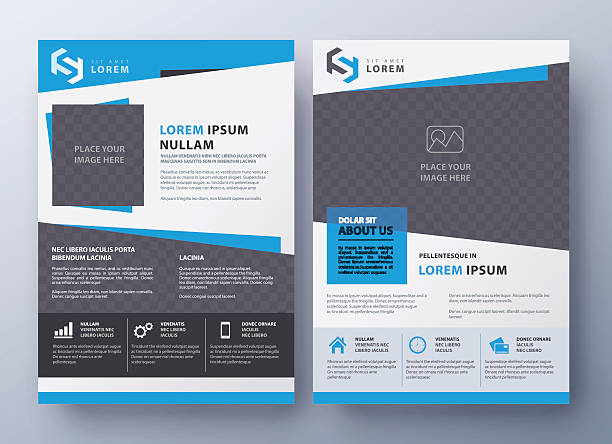 brochure flyer design template. leaflet cover in a4 size - 傳單 幅插畫檔、美工圖案、卡通及圖標