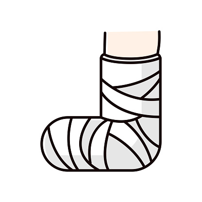 壊れた足rgbカラーアイコン骨折石膏包帯で負傷した脚切断された四肢事故外傷治療関節を傷つける病状分離ベクトルの図 四肢切断のベクターアート素材や画像を多数ご用意 Istock