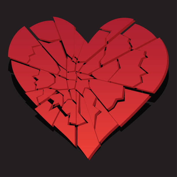 broken heart / heartbreak flat icon for broken heart concept, vector illustration broken heart / heartbreak flat icon for broken heart concept, vector illustration divorce clipart stock illustrations