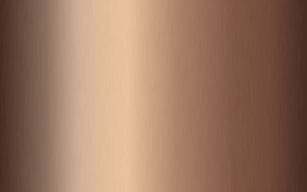 ilustraciones, imágenes clip art, dibujos animados e iconos de stock de pendiente metálica de bronce con arañazos. efecto de textura de superficie de lámina de bronce. ilustración vectorial - copper texture