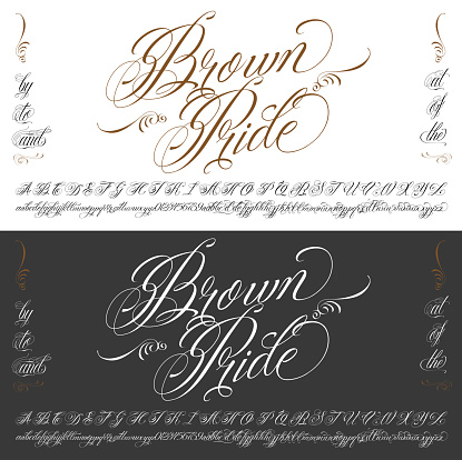 Brown Pride tattoo typescript big set