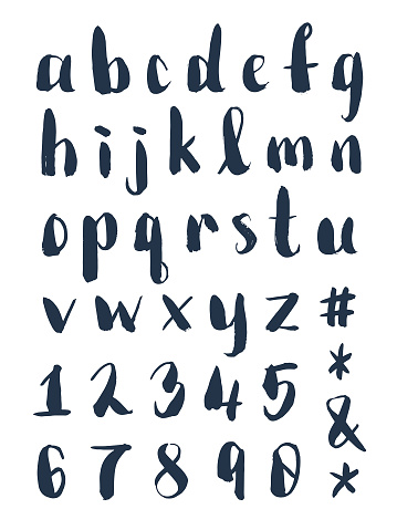 Brush Lettering - Alphabets, Numbers and Symbols