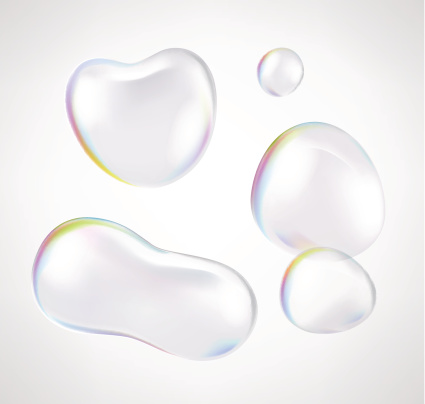 Illustration of soap bubbles with transparency in eps10