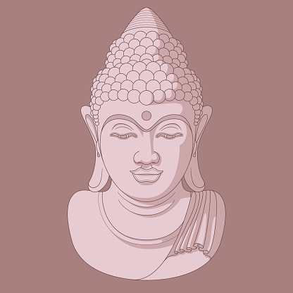 Buddha Head n° 8 (Three tones, Dusky Pink)
