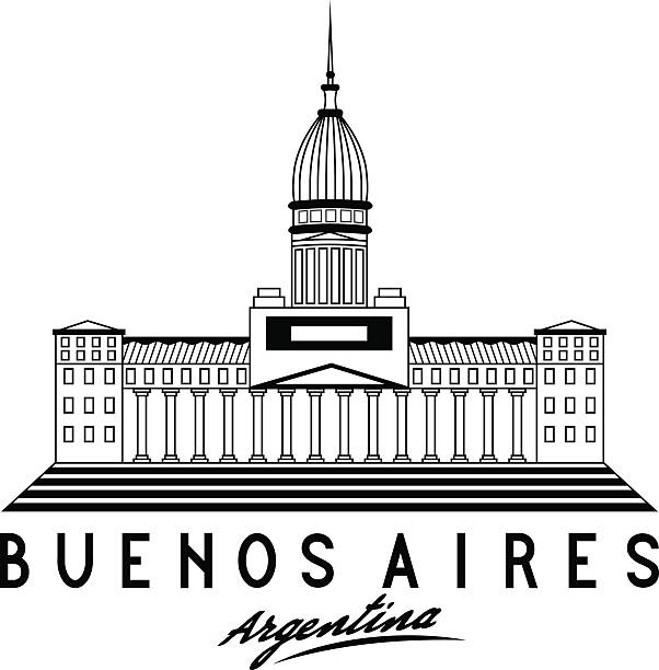 ilustrações de stock, clip art, desenhos animados e ícones de edifício do congresso em buenos aires, argentina - argentina palacio do govern