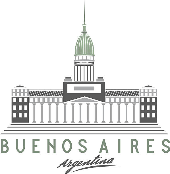 ilustrações de stock, clip art, desenhos animados e ícones de edifício do congresso em buenos aires, argentina - argentina palacio do govern