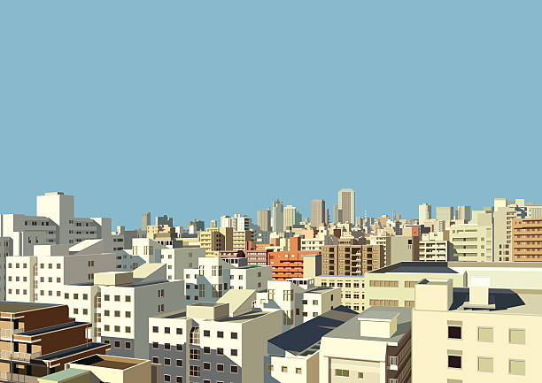 日本の建物 - 日本　都市点のイラスト素材／クリップアート素材／マンガ素材／アイコン素材