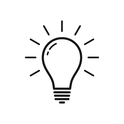 Bulb Lamp Vector Icon Idea Sign Light Bulb Lamp Icon Stock Illustration -  Download Image Now - iStock