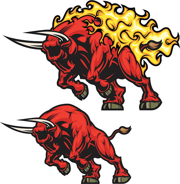 бык обвиняя ванной к услугам гостей - bulls v heat stock illustrations.
