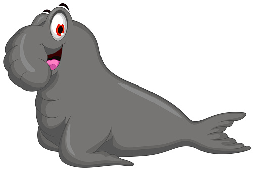 Bull Elephant Seal cartoon