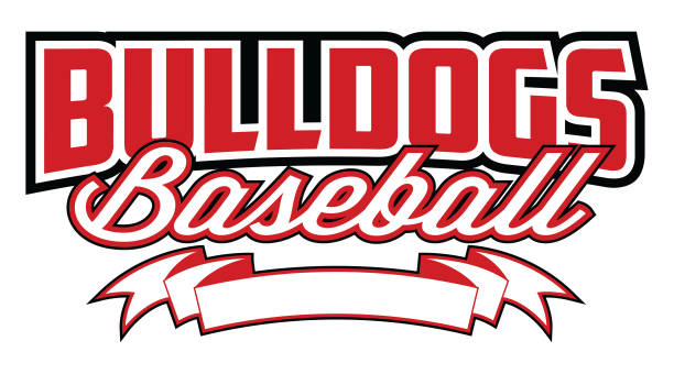Bulldogs Baseball With Banner vector art illustration