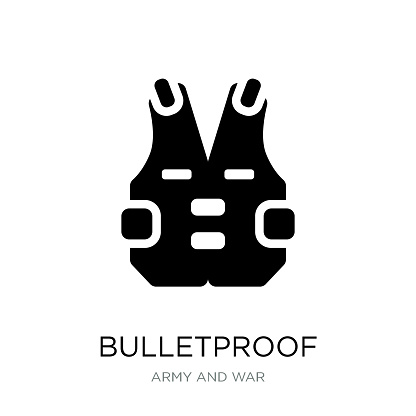 Bulletproof Icon Vector On White Background Bulletproof Trendy Filled ...