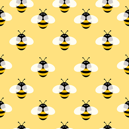 Bumblebee Seamless Pattern
