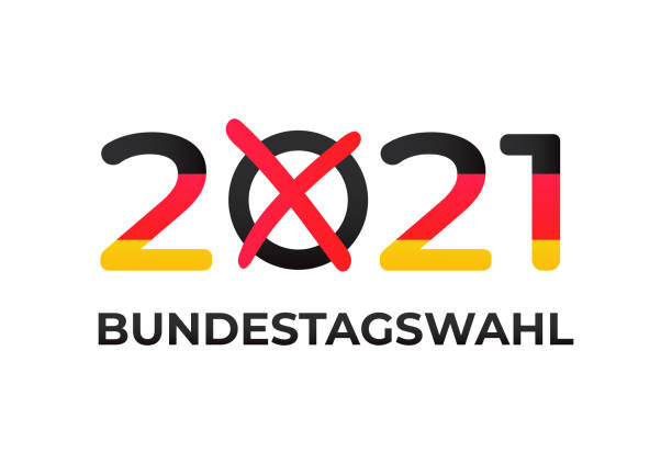 Bundestagswahl 2021 in Germany. Federal election for the 20th Bundestag on 26 September. Isolated on white background. Stock vector illustration. chancellor stock illustrations