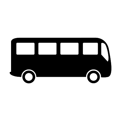 Bus Icon Logo Isolated On White Background Stock Illustration - Download Image Now - iStock