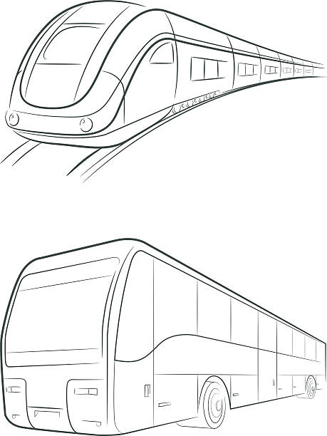 Line Art Train : Royalty free train line drawing clip art vector images
