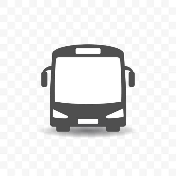 illustrazioni stock, clip art, cartoni animati e icone di tendenza di concetto di design dell'icona del trasporto in autobus. - autobus