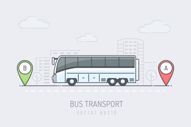 bildbanksillustrationer, clip art samt tecknat material och ikoner med bussresor - buss