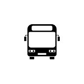 istock Bus vector icon for web background design. Silhouette vector flat illustration. 1363802546