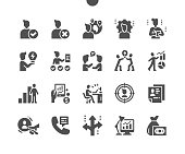 istock Business Administration. Job interview. Conversation, brainstorm, analytics, growth and target. Administration app. Vector Solid Icons. Simple Pictogram 1334213378