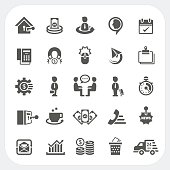 Business and finance icons set, EPS10, Don't use transparency.