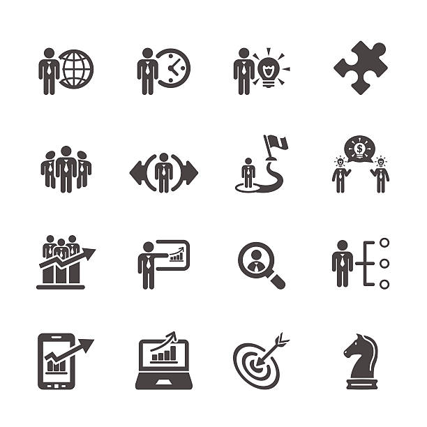 business and strategy icon set 3, vector eps10 business and strategy icon set 3, vector eps10. recruitment symbols stock illustrations