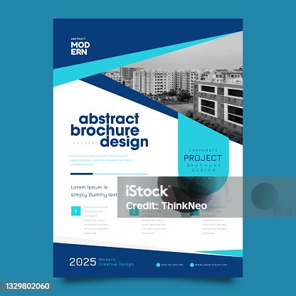 istock Business brochure cover page design. 1329802060