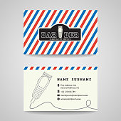 istock Business card - Barber shop and hair clippers sign vector design 1319954380