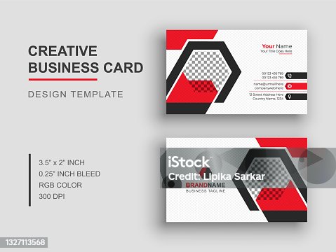 istock Business Card, Creative Business Card, Modern Business Card Template, Minimalist and Clean Business Card, Visiting Card 1327113568