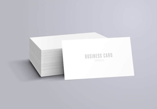 blank business card mockup model object