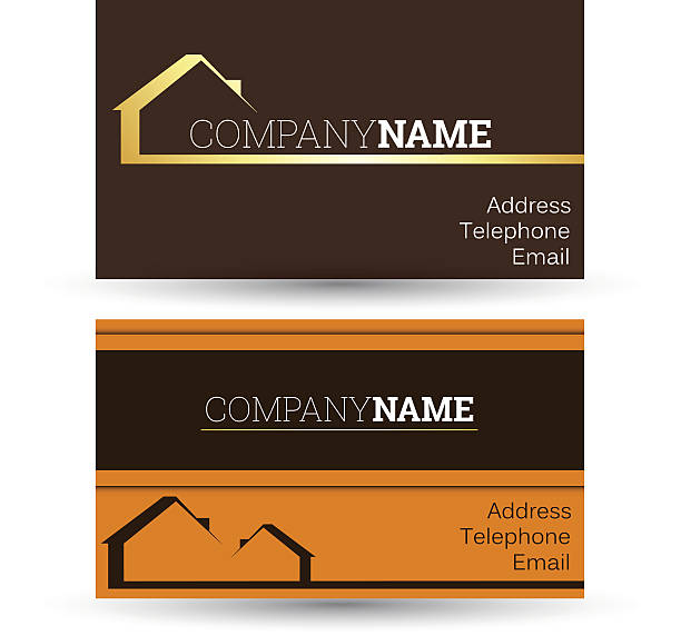 business card real estate sales business card real estate sales, vector roofing business card stock illustrations