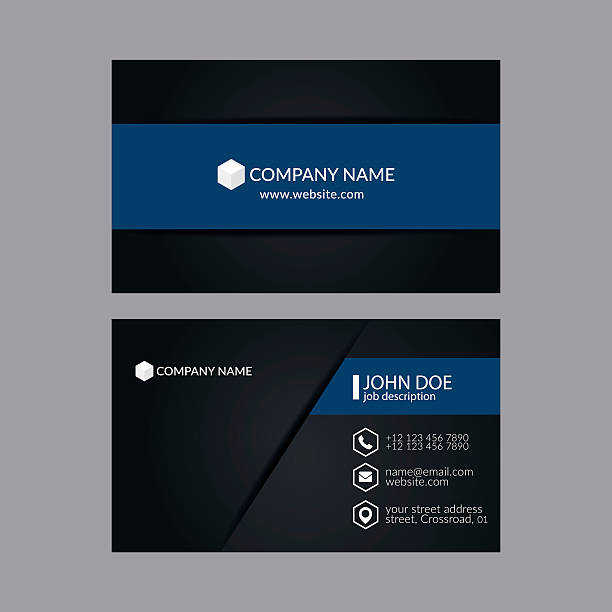 Business Card Template. Eps10 Vector Illustration Abstract Elegant Business Card Template. business card design stock illustrations