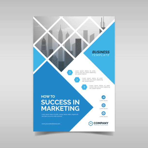 Business flyer design template Multipurpose corporate flyer office patterns stock illustrations