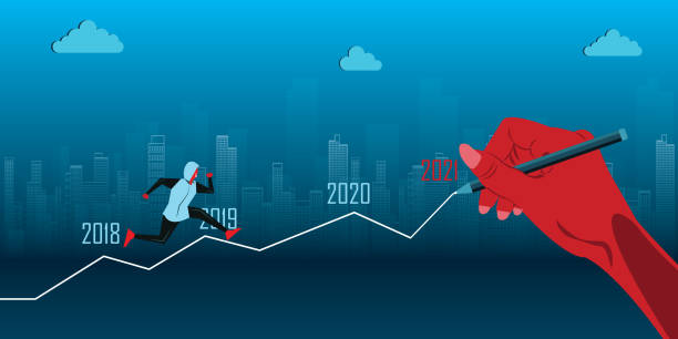 Business graph up 2021 2021, Graph, Moving Up, Sale, 2018, 2019, 2020 business market stock illustrations