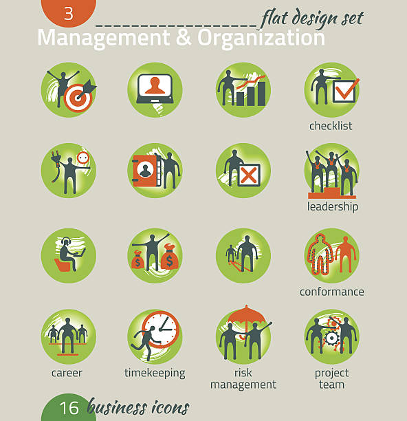 Business icon set. Management, human resources, marketing, e-com Business icon set. Management, human resources, marketing, e-commerce solutions. Flat design chaturbate. com stock illustrations