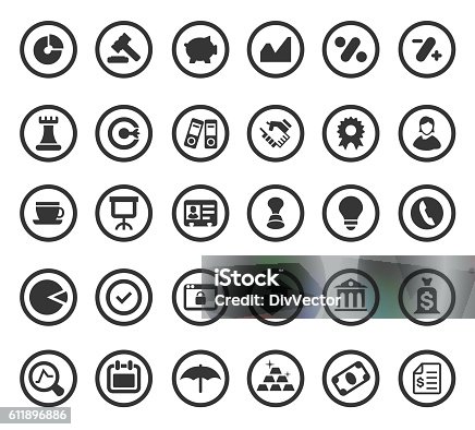 istock Business Icons and Finance Icons 611896886