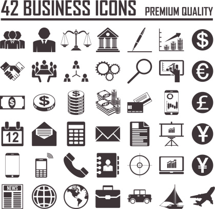 42 Business icons set. Premium Quality
