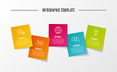 Business infograph with icons - concept of template. Vector