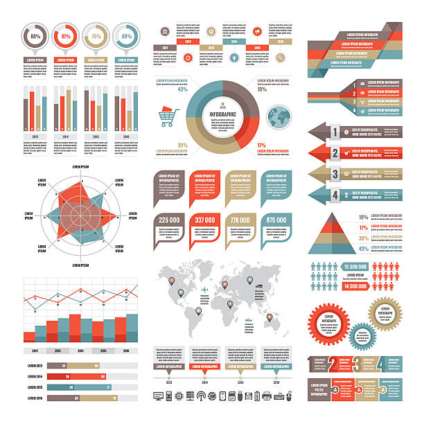 business infographic concept - vector set of infographic elements - 2015年 幅插畫檔、美工圖案、卡通及圖標