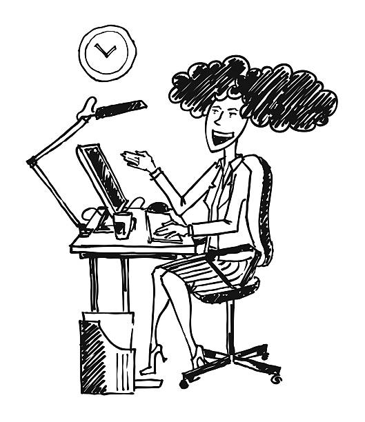 business lady - small business saturday stock illustrations