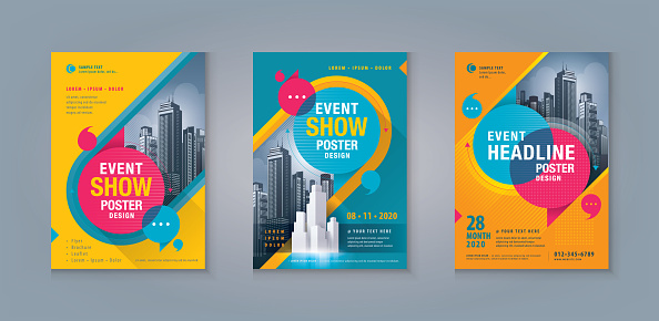 Business Leaflet Brochure Flyer template Design Set. Corporate Flyer Template A4 Size, Abstract Colorful Speech Bubbles, Corporate book cover design template, flyer, leaflet, Booklet, cover brochure, exhibition display, banner