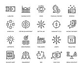 Business Management Icon Set - Thin Line Series