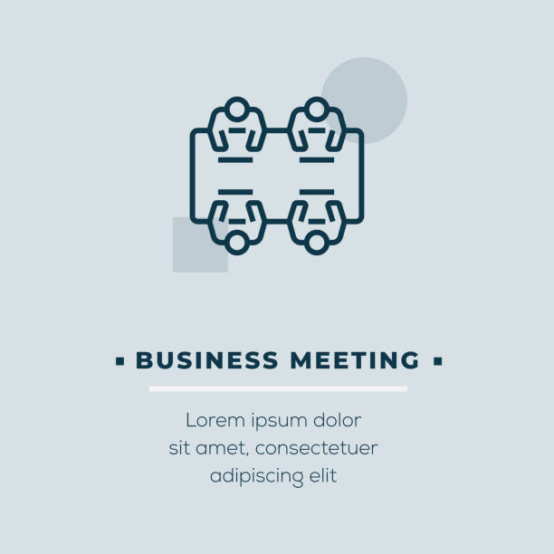 Business Meeting Vector Icon, Stock Illustration vector art illustration
