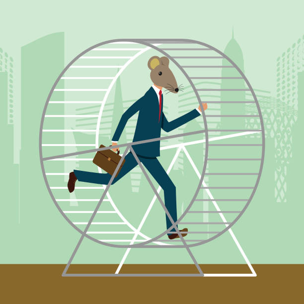 Business mouse wheel vector art illustration