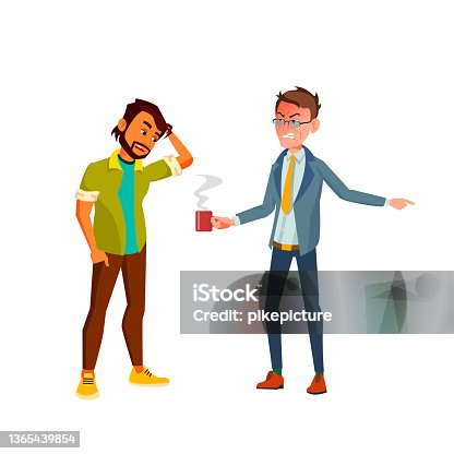istock Business people man aggression vector 1365439854