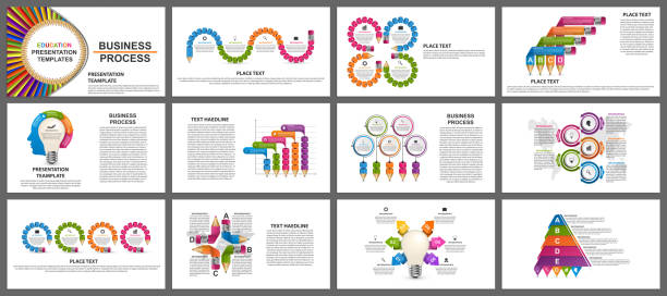 Business presentation templates. Modern elements of infographic. vector art illustration