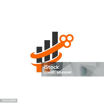 istock Business progress grow solution key Illustration Template Isolated 1351612094