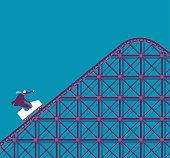 Vector illustration - Business Roller coaster